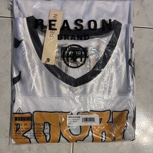 Reason Men's White and Black Jersey